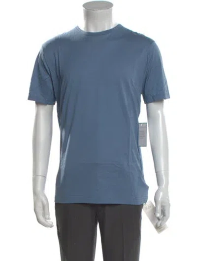 Pre-owned Sunspel Crew Neck Short Sleeve T-shirt W/ Tags In Blue
