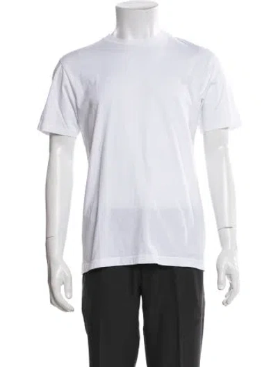 Pre-owned Sunspel Crew Neck Short Sleeve T-shirt In White