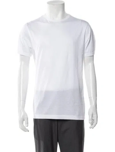 Pre-owned Sunspel Crew Neck Short Sleeve T-shirt In White