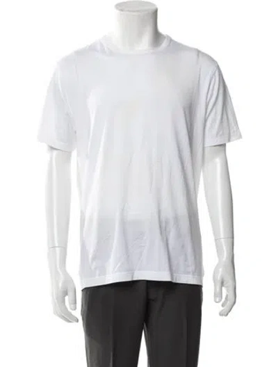 Pre-owned Sunspel Crew Neck Short Sleeve T-shirt In White