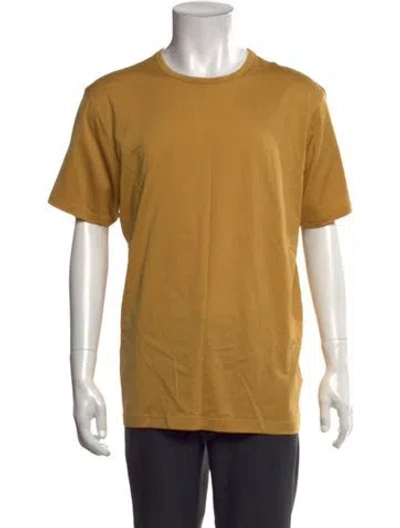 Pre-owned Sunspel Crew Neck Short Sleeve T-shirt In Yellow
