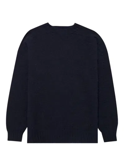 Sunspel Crew-neck Sweater In Blue