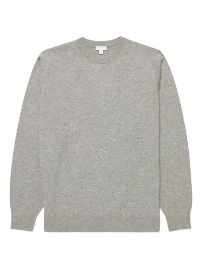 Sunspel Crew-neck Sweater In Gray