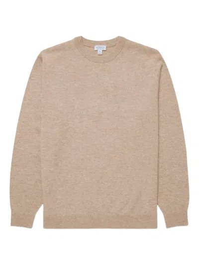 Sunspel Crew-neck Sweater In Neutral