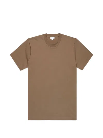 Sunspel Supima Cotton-jersey T-shirt In Brown