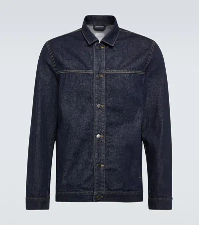 Sunspel Denim Jacket In Denim Rinse Wash