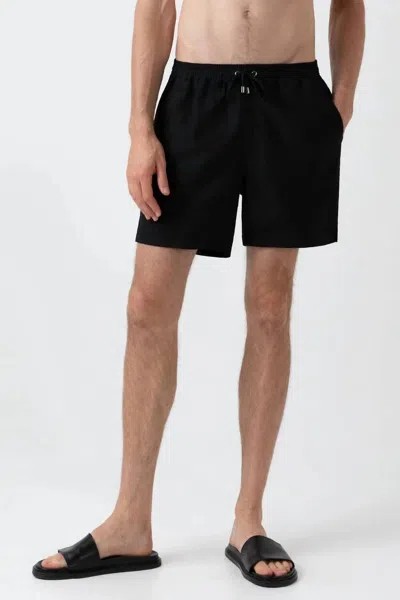 Sunspel Drawstring Swim Short In Black