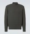 Sunspel Fisherman Waffle-knit Wool Sweater In Green