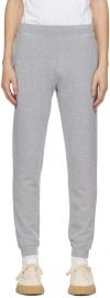 Sunspel Gray Drawstring Sweatpants In Grey Melange