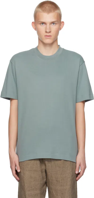 Sunspel Green Relaxed-fit Heavyweight T-shirt In Smoke Green24