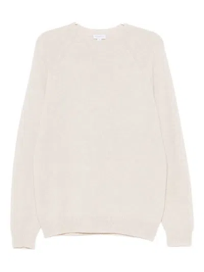 Sunspel Lambs-wool Jumper In Neutral