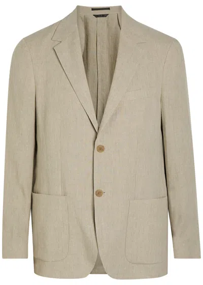 Sunspel Linen Blazer In Green