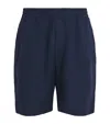 Sunspel Linen Drawstring Shorts In Blue