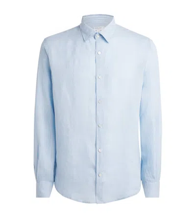 Sunspel Linen Shirt In Gray