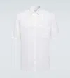 Sunspel Textured Short-sleeve Relaxed-fit Linen Shirt In White