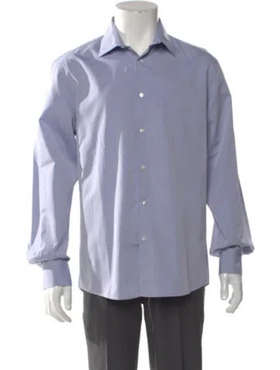 Pre-owned Sunspel Long Sleeve Dress Shirt In Blue