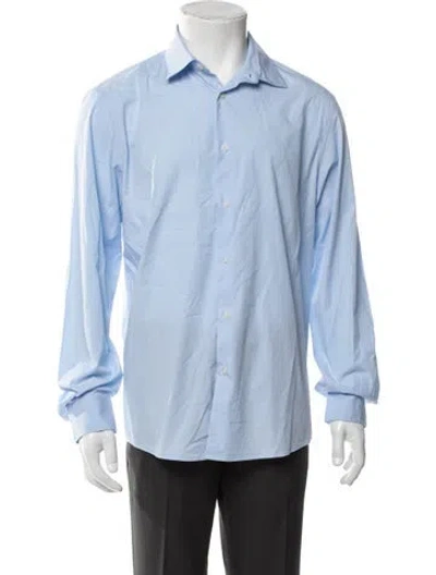 Pre-owned Sunspel Long Sleeve Dress Shirt In Blue
