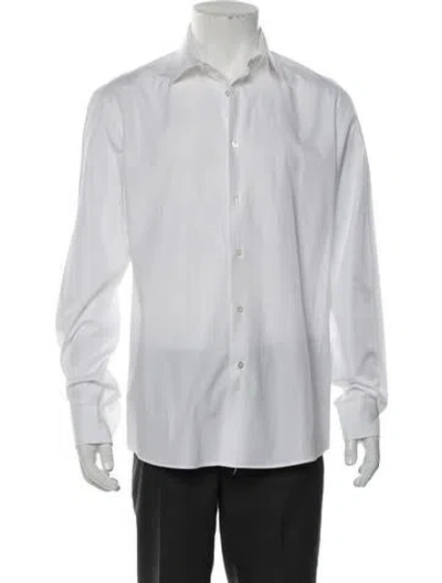 Pre-owned Sunspel Long Sleeve Dress Shirt In White