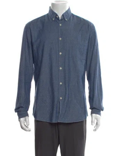 Pre-owned Sunspel Long Sleeve Shirt In Blue