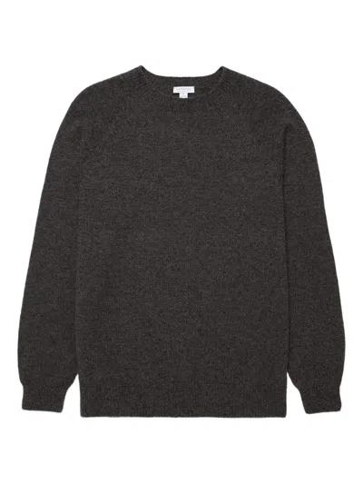 Sunspel Long-sleeve Sweater In Green