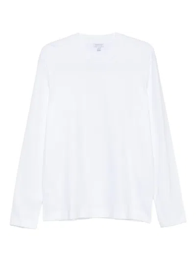 Sunspel Long-sleeve T-shirt In White