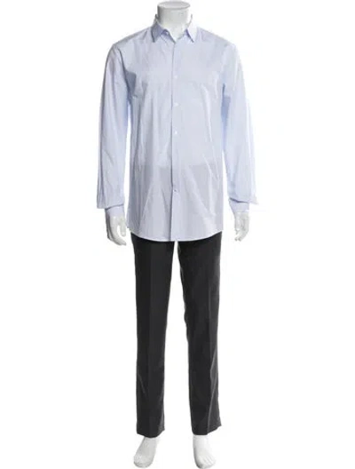 Pre-owned Sunspel Long Sleeve Tuxedo Shirt In Blue