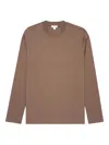 Sunspel Long-sleevet-shirt In Brown
