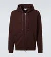 Sunspel Loopback Cotton Hoodie In Brown