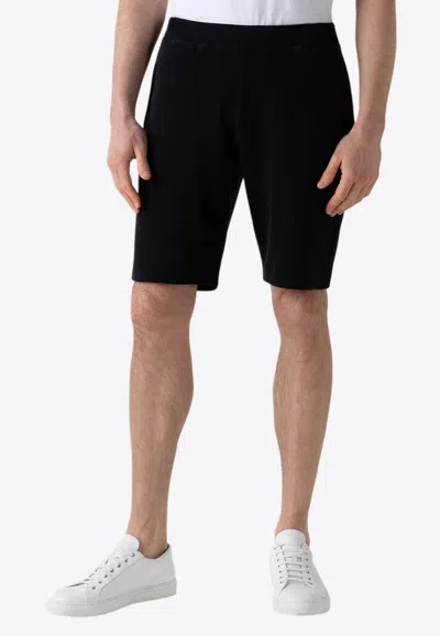 Sunspel Loopback Drawstring Shorts In Black