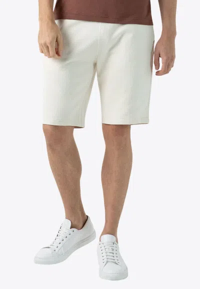 Sunspel Loopback Drawstring Shorts In Off-white