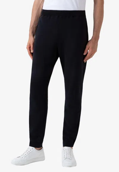 Sunspel Loopback Drawstring Track Pants In Black