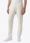 Sunspel Loopback Drawstring Track Pants In Off-white