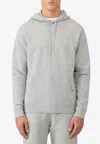 Sunspel Cotton French Terry Hoodie In Gray