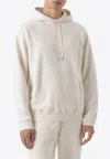 Sunspel Loopback Hooded Sweatshirt In Off-white
