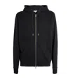 Sunspel Loopback Zip-up Hoodie In Black