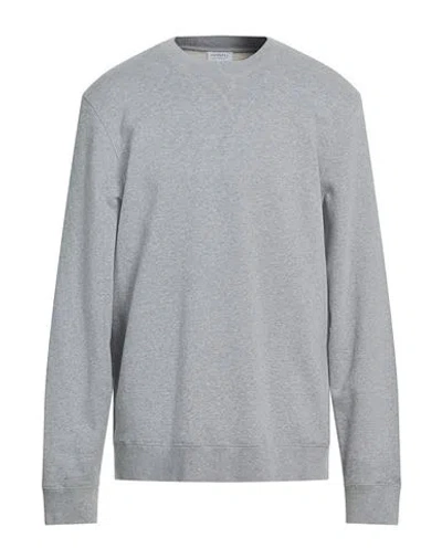 Sunspel Man Sweatshirt Light Grey Size Xl Cotton, Elastane In Gray