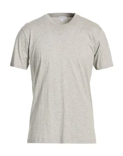 Sunspel Man T-shirt Light Grey Size Xxl Cotton In Gray