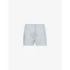 Sunspel Mens Blue Floral Ditsy Floral-print Regular-fit Cotton Boxer Shorts