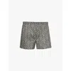 Sunspel Mens Ghost Orchid Elasticated Waistband Regular-fit Cotton Boxer Shorts