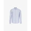 Sunspel Relaxed-fit Long-sleeve Linen In Navy/white Linen Stripe
