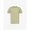 Sunspel Mens Pale Khaki Crew-neck Relaxed-fit Cotton-jersey T-shirt