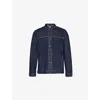 Sunspel Mens Rinse Wash Contrast-stitch Regular-fit Denim Jacket In Rinse Wash
