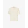 Sunspel Mens Undyed Camp-collar Regular-fit Toweling Cotton Shirt