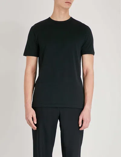 Sunspel Classic Cotton-jersey T-shirt In Black