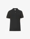 Sunspel Mens Black Short-sleeved Cotton- Piqué Polo Shirt In Black
