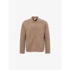 Sunspel Mens Mink Double-faced Long-sleeve Cotton-wool Blend Jacket In Brown