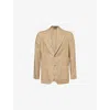 Sunspel Mens Dune Melange Notched-lapel Regular-fit Linen Blazer