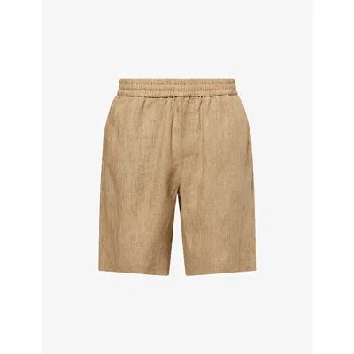 Sunspel Mens  Relaxed-fit Slip-pocket Linen Shorts