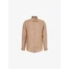 Sunspel Mens Dune Relaxed-fit Long-sleeve Linen Shirt