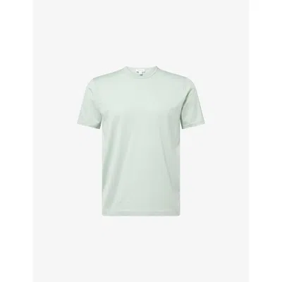 Sunspel Mens Laurel26 Classic Short-sleeve Cotton-jersey T-shirt Xxl In Green